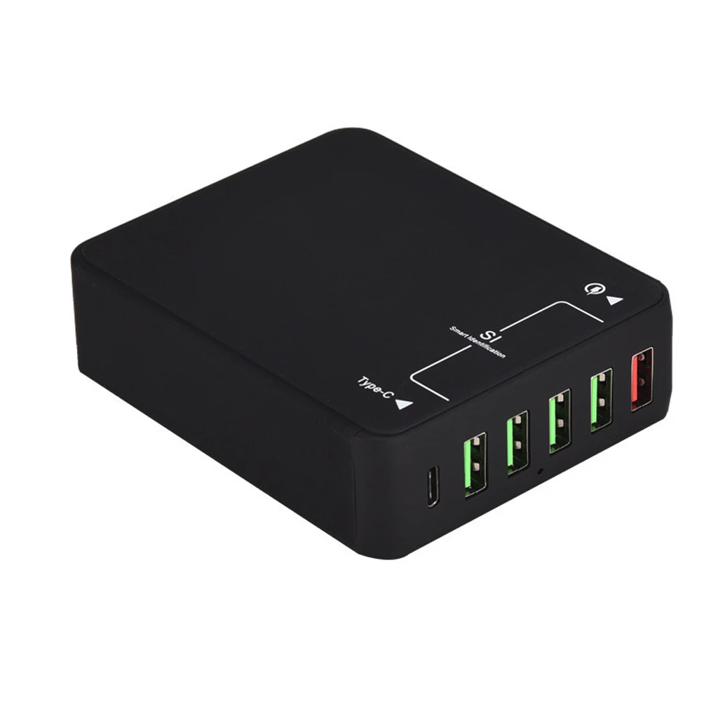 USB Charger Station 6-Port Desktop Charger Hub Power Adapter QC 3.0 Fast Charging Station Type-C for iPhone iPad Samsung Galaxy
USB Charger Station 6-Port Desktop Charger Hub Power Adapter QC 3.0 Fast Charging Station Type-C for iPhone iPad Samsung Galaxy