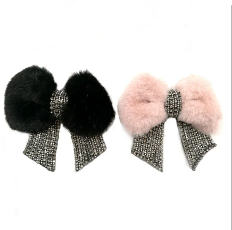 New 1pcs Rhinestone fur bow tie Embroidery Fabric Applique Patch African Sew Dress Cloth bag shoes Decorate Accessory DIY
New 1pcs Rhinestone fur bow tie Embroidery Fabric Applique Patch African Sew Dress Cloth bag shoes Decorate Accessory DIY