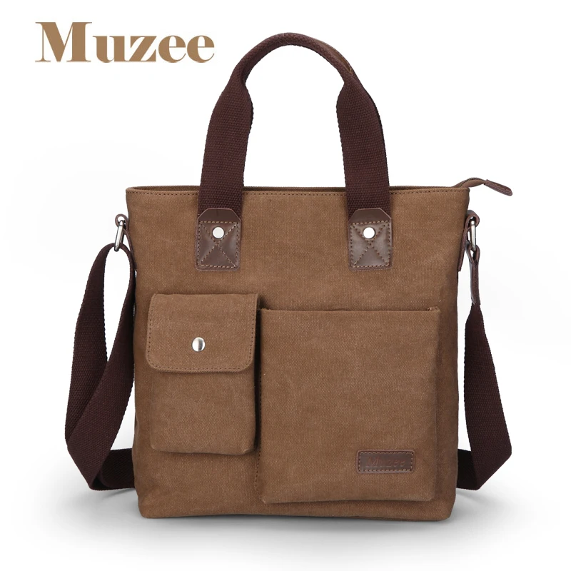 Image Muzee fashion Business casual men s bags handbag Canvas Totes Multi function bag ME_0466