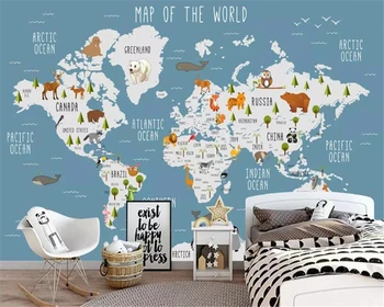 Beibehang Custom Children Room Wall 3d Wallpaper cartoon animals World Map Blue sky Background Wall 3d wallpaper mural tapety
Beibehang Custom Children Room Wall 3d Wallpaper cartoon animals World Map Blue sky Background Wall 3d wallpaper mural tapety