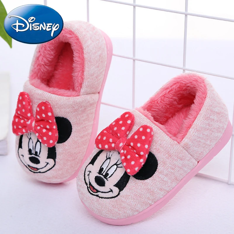 Disney/Детская Хлопковая обувь домашние тапочки с героями мультфильмов для девочек