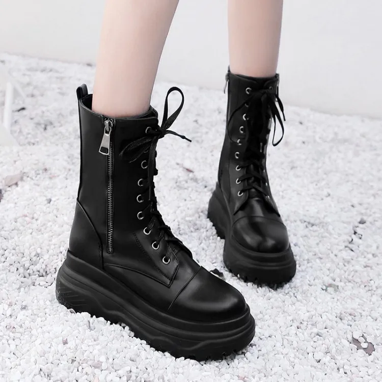 PXELENA Vintage Motorycle Biker Boots Women Lace Up Thick Platform Muffin Military Combat Martin Ankle Boots Ladies Shoes 34-43
PXELENA Vintage Motorycle Biker Boots Women Lace Up Thick Platform Muffin Military Combat Martin Ankle Boots Ladies Shoes 34-43