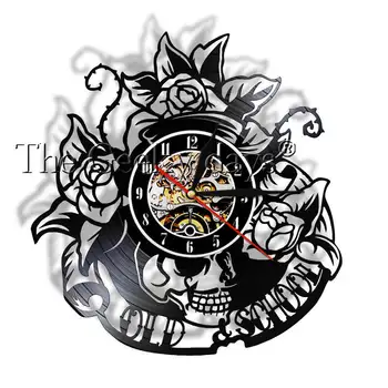 Old School Style Skull Flowers Tattoo Retro Vinyl Record Wall Clock Vintage Skeleton Wall Art Decor Clock Watch Gift For Him
Old School Style Skull Flowers Tattoo Retro Vinyl Record Wall Clock Vintage Skeleton Wall Art Decor Clock Watch Gift For Him