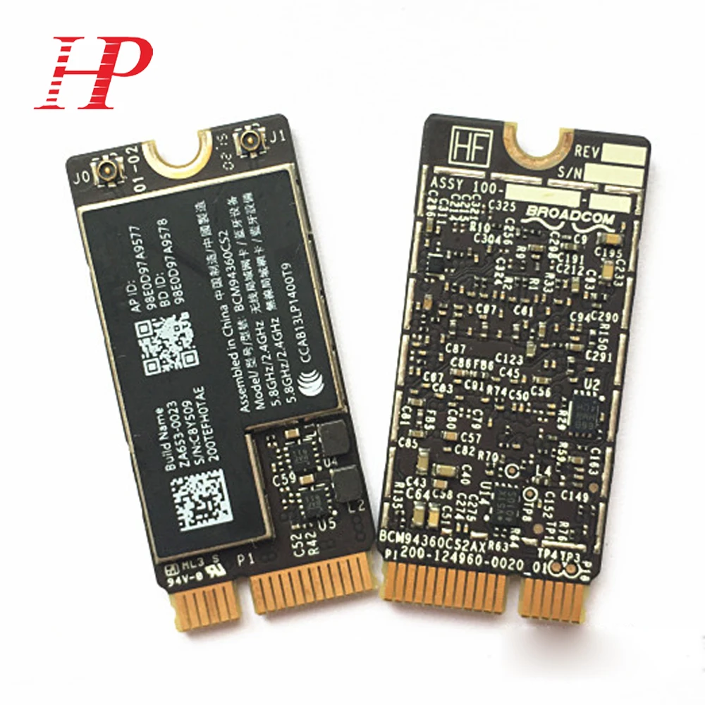 Genuine BCM94360CS2 Wifi Wireless Bluetooth 4.0 Module Network Card For Macbook Air A1465 A1466 2013 2014 2015
Genuine BCM94360CS2 Wifi Wireless Bluetooth 4.0 Module Network Card For Macbook Air A1465 A1466 2013 2014 2015