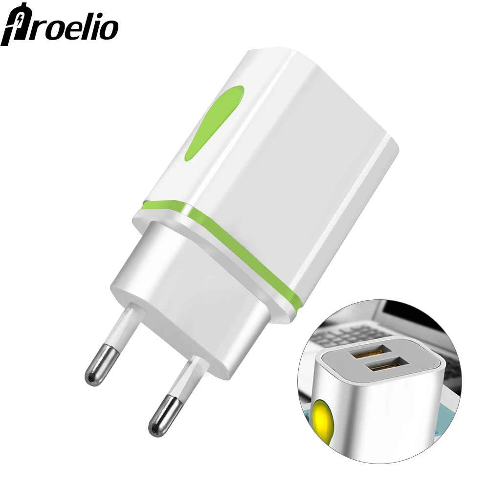 Proelio 5V 2A EU Plug LED Light 2 USB Adapter Mobile Phone Wall USB Charger Micro Data Charging For iPhone X 7 iPad Samsung S7
Proelio 5V 2A EU Plug LED Light 2 USB Adapter Mobile Phone Wall USB Charger Micro Data Charging For iPhone X 7 iPad Samsung S7