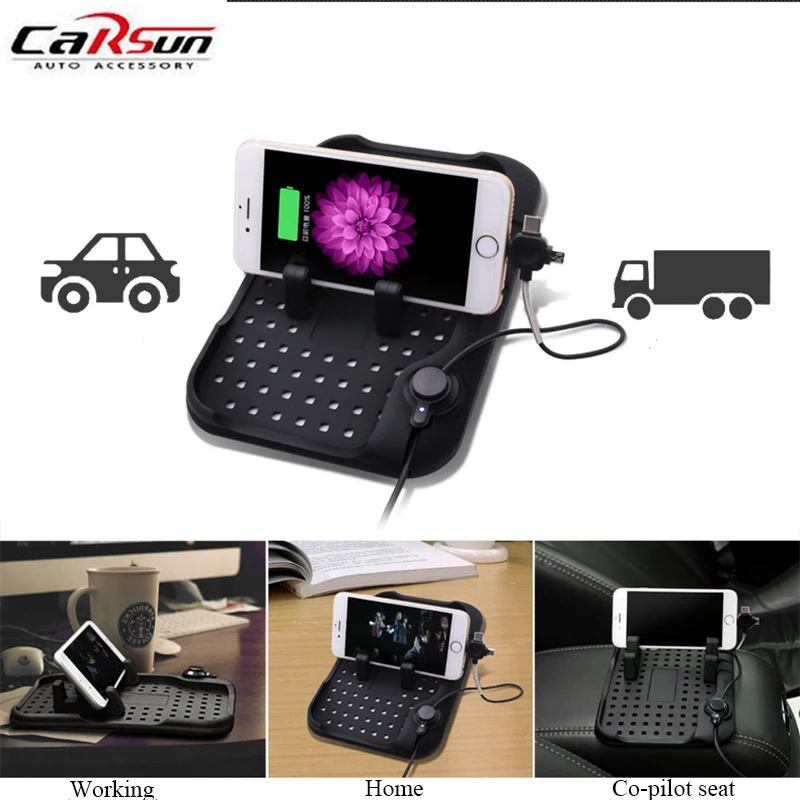 Creative New Car Anti-slip Mat Dashboard with Phone Charging&Car Parking Car Notification Function Silicone Phone GPS Stander
Creative New Car Anti-slip Mat Dashboard with Phone Charging&Car Parking Car Notification Function Silicone Phone GPS Stander