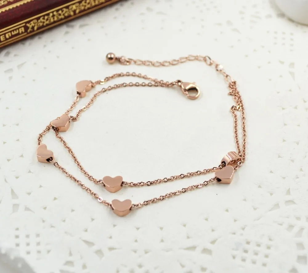 Stainless steel bracelet cheville double chains anklets for women, cute heart star anklet bracelet rose gold color foot jewelry
Stainless steel bracelet cheville double chains anklets for women, cute heart star anklet bracelet rose gold color foot jewelry