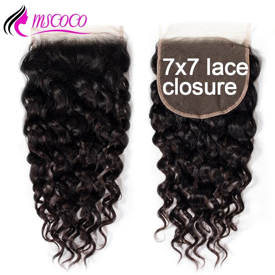 Mscoco Hair 7x7 Lace Closure Brazilian Hair Water Wave Closure Pre Plucked With Baby Hair 150 Density Remy Human Hair Closure
Mscoco Hair 7x7 Lace Closure Brazilian Hair Water Wave Closure Pre Plucked With Baby Hair 150 Density Remy Human Hair Closure