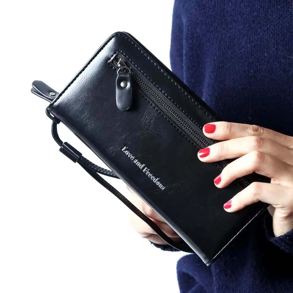 Women's Lady Leather Long Wallet Handbag Clutch Bag Phone Coin Card Purse 
Women's Lady Leather Long Wallet Handbag Clutch Bag Phone Coin Card Purse