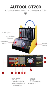 6 jars Autool CT200 Auto Fuel Injector Cleaner and Tester CT-200 220V/110V With English panel keyboard
6 jars Autool CT200 Auto Fuel Injector Cleaner and Tester CT-200 220V/110V With English panel keyboard