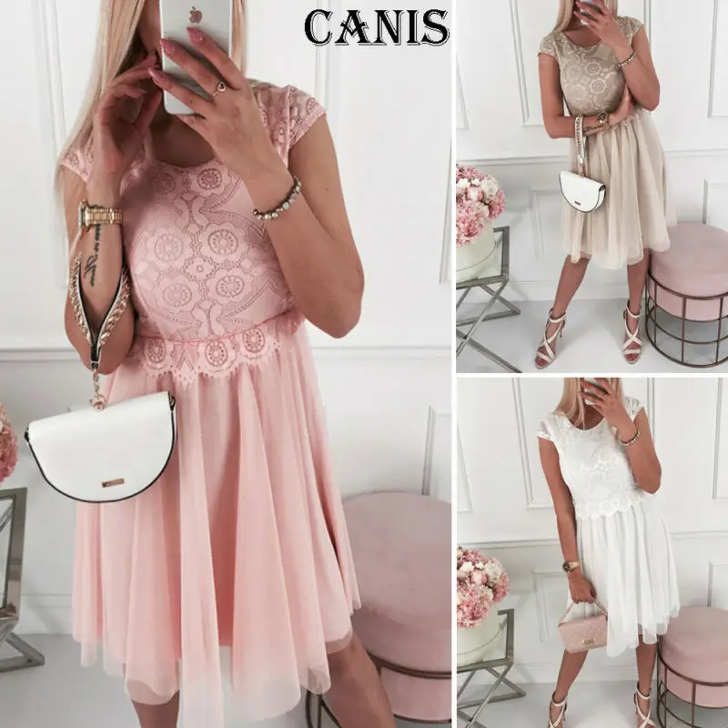 2019 Pink Dresses Pudcoco Summer Dress Women Boho Short Lace Tulle Dress Party Beach Dresses Sundress
2019 Pink Dresses Pudcoco Summer Dress Women Boho Short Lace Tulle Dress Party Beach Dresses Sundress