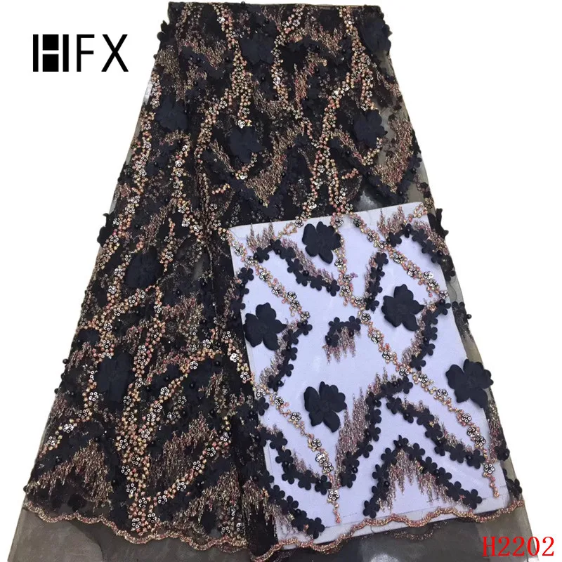 HFX Latest African Laces 2019 Black Sequin Embroidered High Quality Net Lace Tulle French Beaded Lace Fabric for Party X2202
HFX Latest African Laces 2019 Black Sequin Embroidered High Quality Net Lace Tulle French Beaded Lace Fabric for Party X2202