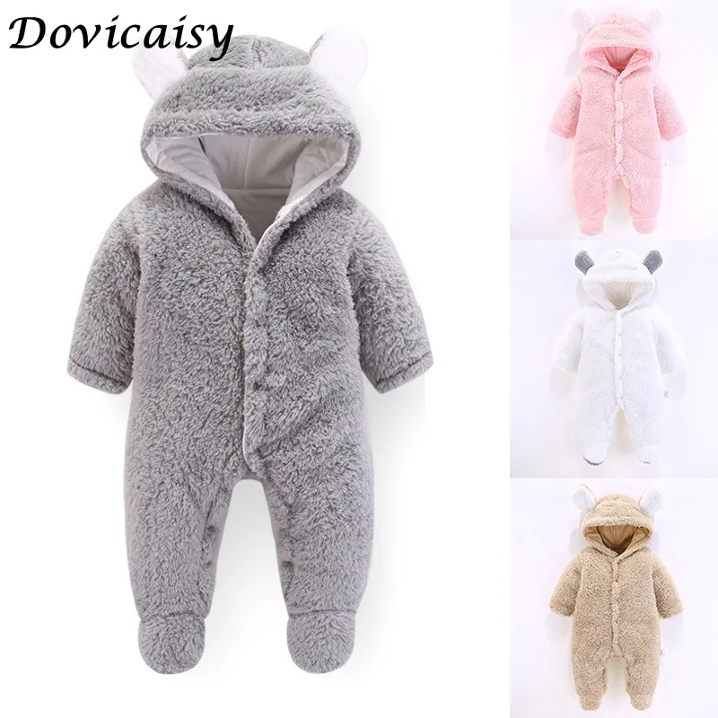 Winter Soft Babies Newborn Baby Clothes Bear Baby Girl Boy Romper Coral Fleece Warm Hooded Plush Jumpsuit Animal Overall
Winter Soft Babies Newborn Baby Clothes Bear Baby Girl Boy Romper Coral Fleece Warm Hooded Plush Jumpsuit Animal Overall