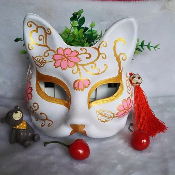 24 Styles Paper Upper Half Face Cat Mask Hand-painted Japanese Style Adult Party Props Pulp Masks Fox Mask
24 Styles Paper Upper Half Face Cat Mask Hand-painted Japanese Style Adult Party Props Pulp Masks Fox Mask