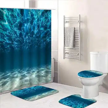 Waterproof Blue Sea Ocean 180x180cm Shower Curtain w/12 Hooks +3pcs Toilet Cover Mat Non-Slip Rugs Lid Decor
Waterproof Blue Sea Ocean 180x180cm Shower Curtain w/12 Hooks +3pcs Toilet Cover Mat Non-Slip Rugs Lid Decor