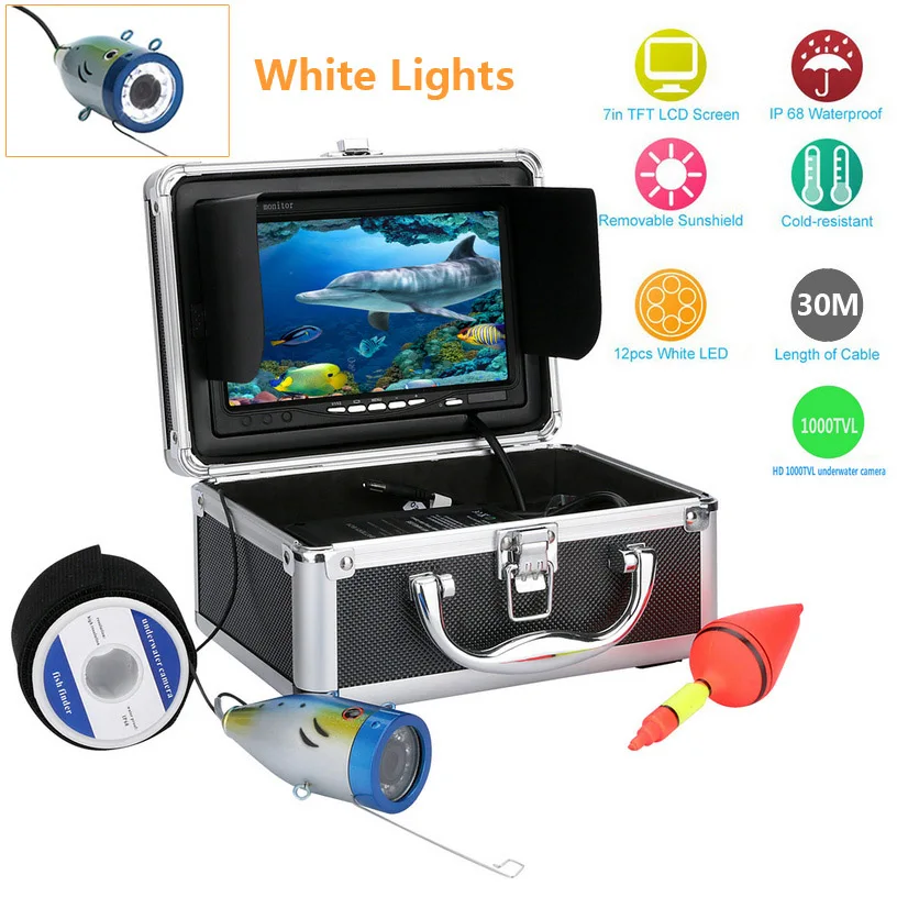 Free Shipping! 7" Inch 1000tvl Underwater Fishing Video Camera Kit 12 PCS LED Lights Video Fish Finder Lake Under Water fish cam
Free Shipping! 7" Inch 1000tvl Underwater Fishing Video Camera Kit 12 PCS LED Lights Video Fish Finder Lake Under Water fish cam