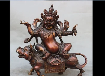 4884311 10" Tibet Pure Bronze Deity Protector Mahakala Jambhala Buddha Ride Bull Statue
4884311 10" Tibet Pure Bronze Deity Protector Mahakala Jambhala Buddha Ride Bull Statue