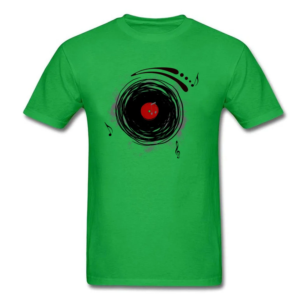 Fashionable Tops Shirt New Coming Short Sleeve Men T-Shirt TpicOriginaltitle Casual ostern Day T Shirt Crew Neck Vinyl Records Retro Grunge DJ Art green
