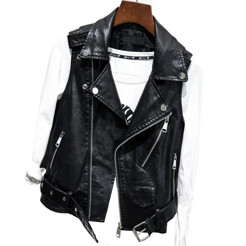 Plus Size Black Sleeveless Pu Leather Jackets 2019 Spring Summer Women Pu Belt Veste Motorcycle Jacket Waistcoat Rivet Vests 807
Plus Size Black Sleeveless Pu Leather Jackets 2019 Spring Summer Women Pu Belt Veste Motorcycle Jacket Waistcoat Rivet Vests 807
