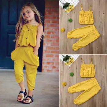 Baby Clothes Set Toddler Kid Baby Girl Ruffle Sling Top Long Pants 3PCS Outfit Clothes Summer
Baby Clothes Set Toddler Kid Baby Girl Ruffle Sling Top Long Pants 3PCS Outfit Clothes Summer