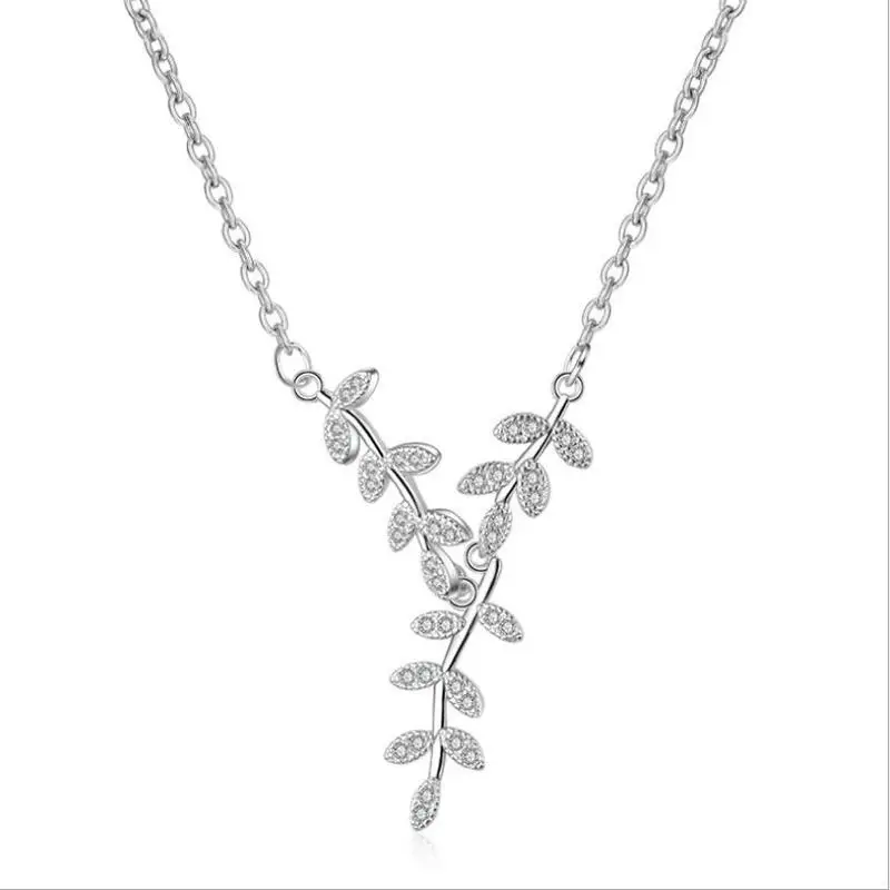 Everoyal Luxury Zircon Leaf Pendant Necklace For Women Accessories Top Quality 925 Sterling Silver Necklace Girls Choker Jewelry
Everoyal Luxury Zircon Leaf Pendant Necklace For Women Accessories Top Quality 925 Sterling Silver Necklace Girls Choker Jewelry