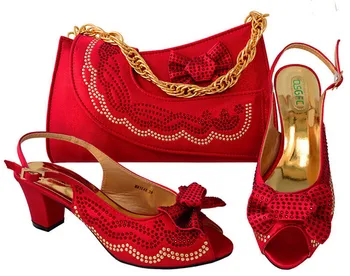 Skid resistance high heel shoes in Italian shoes and bags matching set deliveried by DHL Free Red color African ladies shoes
Skid resistance high heel shoes in Italian shoes and bags matching set deliveried by DHL Free Red color African ladies shoes