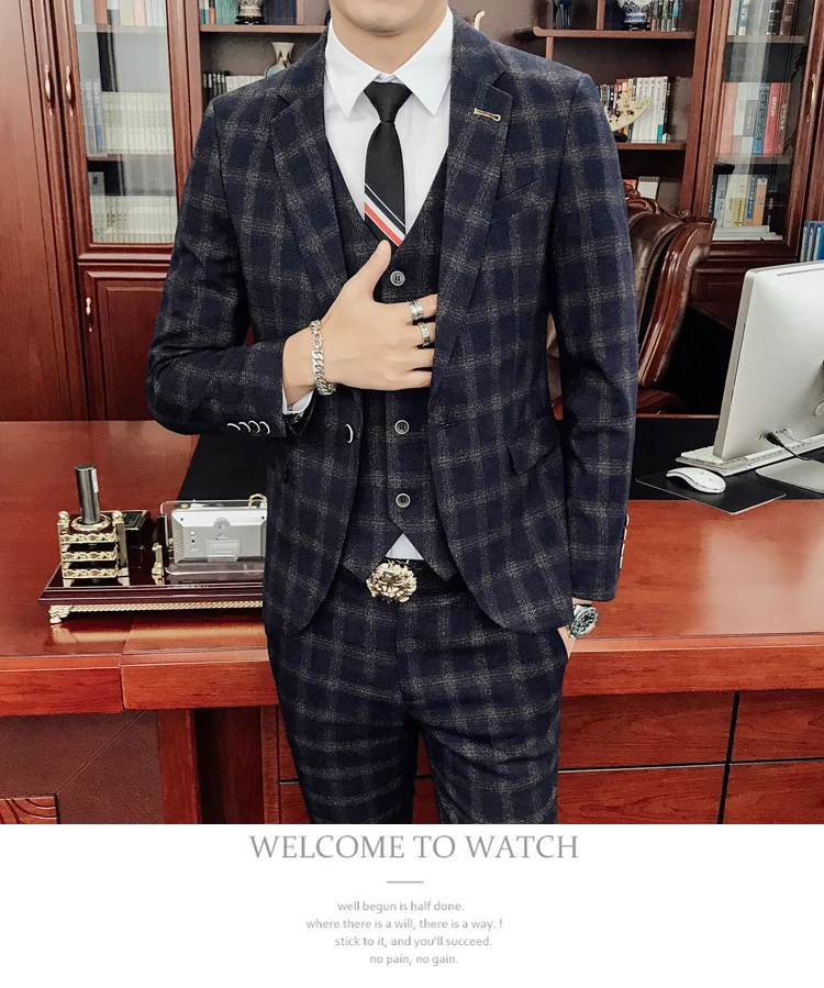 Мужской спортивный клетчатый костюм Gucci