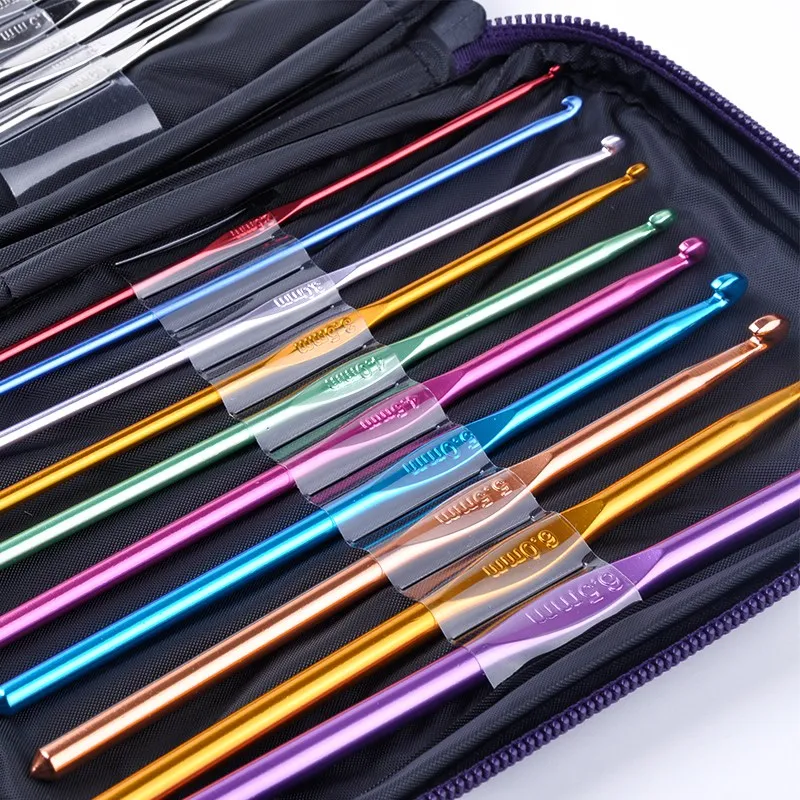 32pcs New Crochet Hooks Knitting Needle Yarn Organiser Case Kit Craft Tool WE
