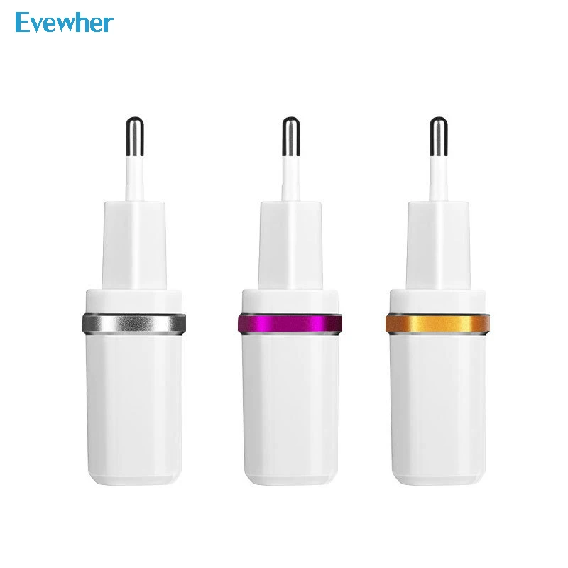 Evewher Quick Charge Universal EU US Plug Phone Fast Charger For Android Phone For Iphone 5V2.4A Wall Charging 2 USB Carregadors
Evewher Quick Charge Universal EU US Plug Phone Fast Charger For Android Phone For Iphone 5V2.4A Wall Charging 2 USB Carregadors