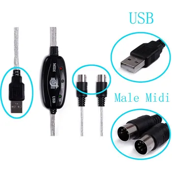USB to MIDI Cable Adapter Cable 2 in 1 PC Synthesizer Music Studio Keyboard Adapter Cable for Computer Windows and Mac
USB to MIDI Cable Adapter Cable 2 in 1 PC Synthesizer Music Studio Keyboard Adapter Cable for Computer Windows and Mac