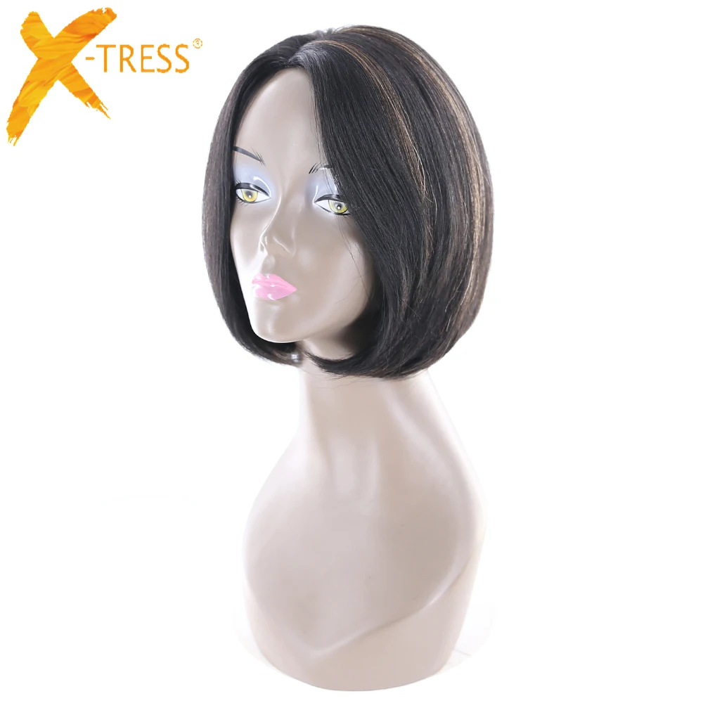 Ombre Brown Color Short Bob Human Hair Wigs Side Part X-TRESS Brazilian Straight Africa American Non-Remy Hair Wig For Women
Ombre Brown Color Short Bob Human Hair Wigs Side Part X-TRESS Brazilian Straight Africa American Non-Remy Hair Wig For Women