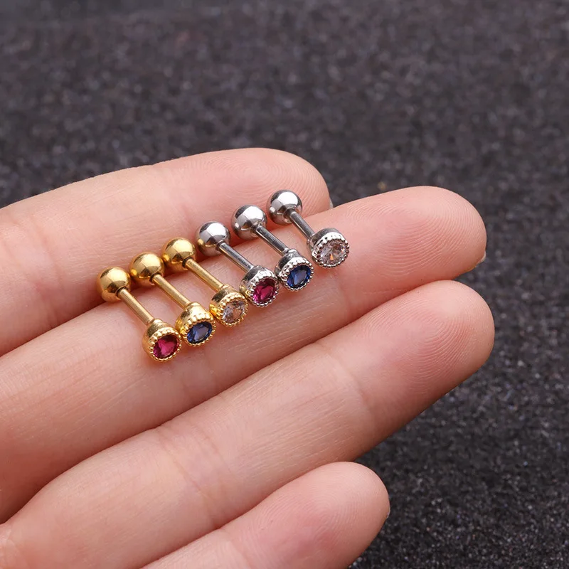 1PCS Blue Pink Cz Round Helix Piercing Jewelry Small Cartilage Earring Tiny Tragus Conch Rook Ear Lobe Stud
1PCS Blue Pink Cz Round Helix Piercing Jewelry Small Cartilage Earring Tiny Tragus Conch Rook Ear Lobe Stud