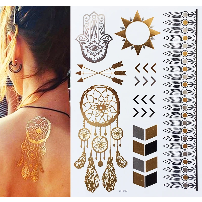 New Silver Body Art Flash Tattoos Indian Sexy Metallic Gold Tattoo Temporary Waterproof Tatoos Sticker
New Silver Body Art Flash Tattoos Indian Sexy Metallic Gold Tattoo Temporary Waterproof Tatoos Sticker
