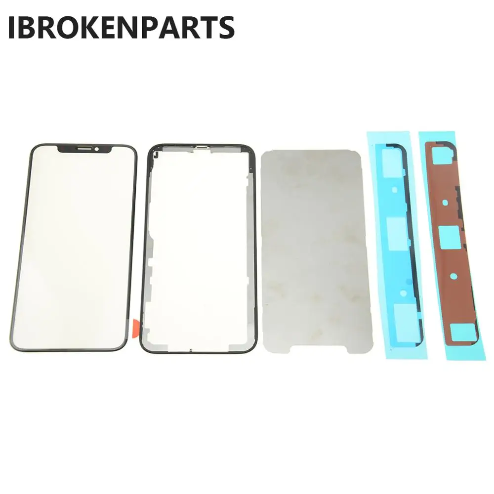 1 Set of OCA Film Front Screen Glass Lens Replacement with Metal Frame Bezel and Plate & Adhesives for iPhone X XS Max Repair
1 Set of OCA Film Front Screen Glass Lens Replacement with Metal Frame Bezel and Plate & Adhesives for iPhone X XS Max Repair