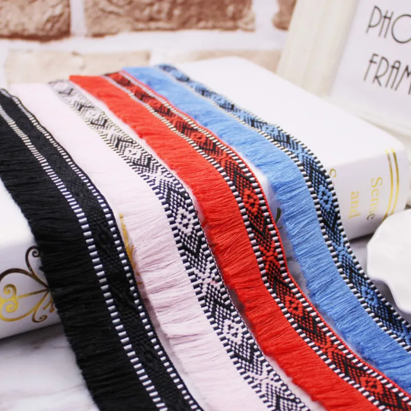 

10 Yards Jacquard Webbing Tassel Fringe Beautiful Fringe for Handmade Bedding Bags Apparels Curtains Decor Diy Sewing Materials