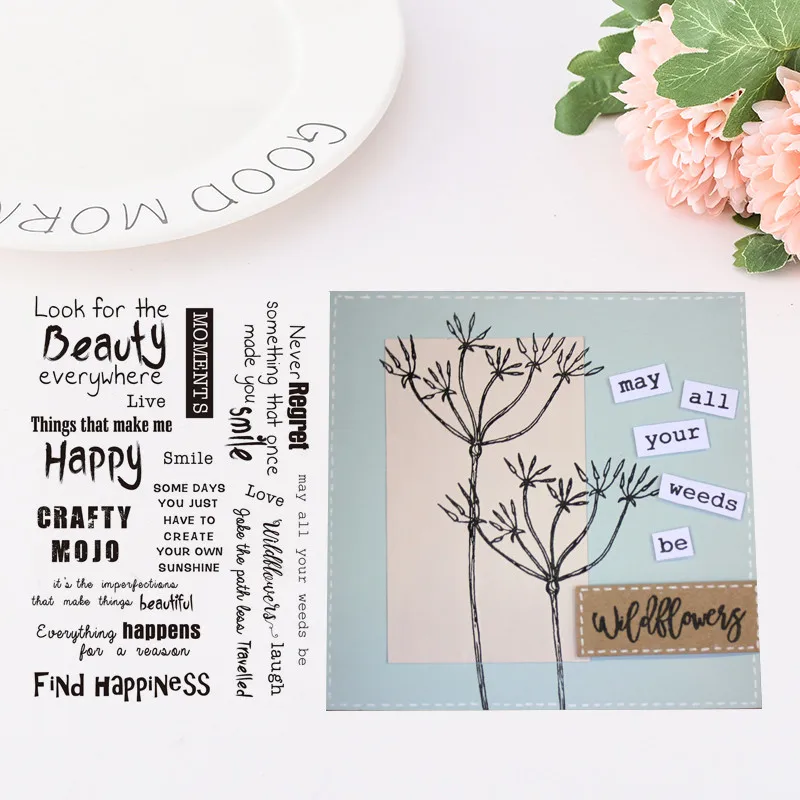 Transparent Clear Silicone Stamps for DIY Scrapbooking Card Making diy photo Roller album Decorative Text word
Transparent Clear Silicone Stamps for DIY Scrapbooking Card Making diy photo Roller album Decorative Text word