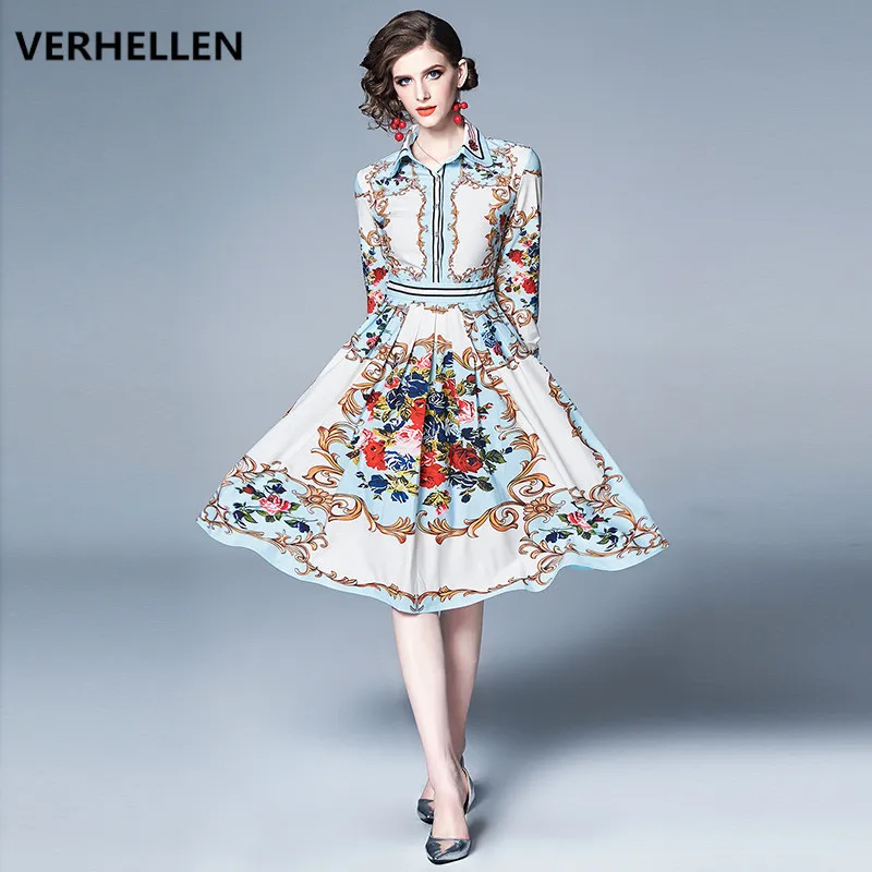VERHELLEN High Quality 2019 Fashion Designer Runway Dress Autumn Women's Long Sleeve Gorgeous Rose Floral Casual Pleated Dress
VERHELLEN High Quality 2019 Fashion Designer Runway Dress Autumn Women's Long Sleeve Gorgeous Rose Floral Casual Pleated Dress