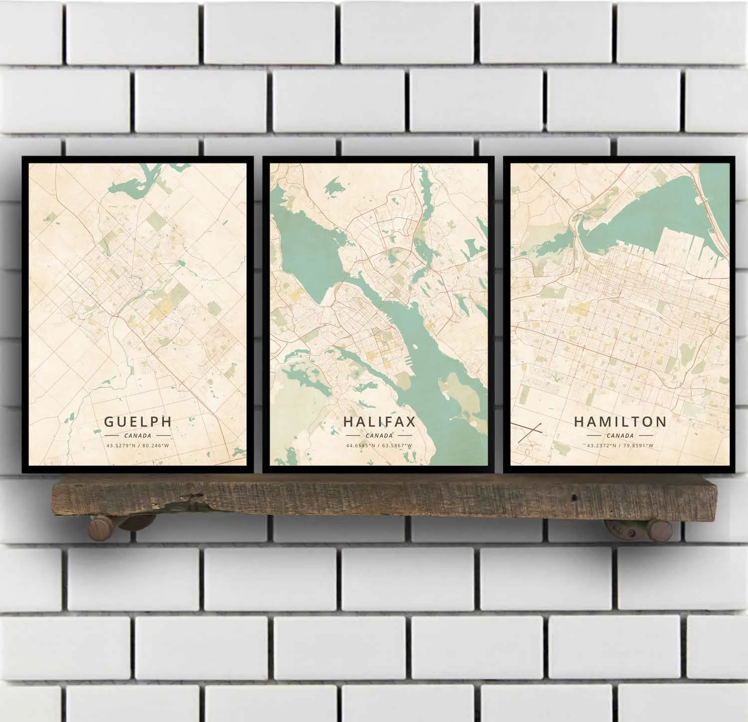 Sudbury Guelph Halifax Hamilton Kelowna Kingston Kitchener Laval Leduc Levis Longueuil Markham Milton Canada Poster | Дом и сад