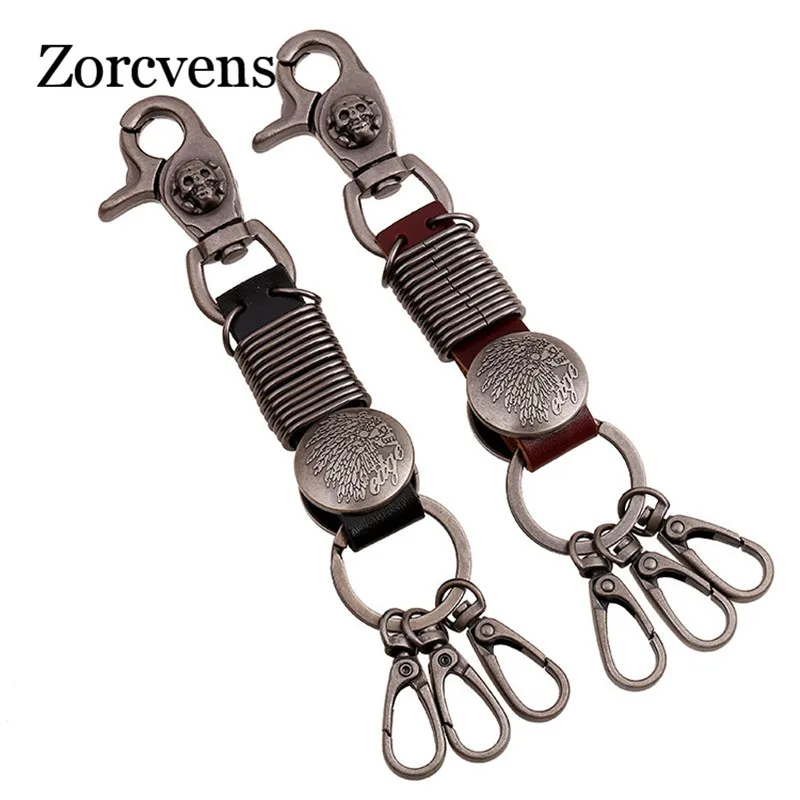 ZORCVENS Genuine Leather Men jewelry chaveiros Punk Retro Alloy Keychains Fashion
ZORCVENS Genuine Leather Men jewelry chaveiros Punk Retro Alloy Keychains Fashion