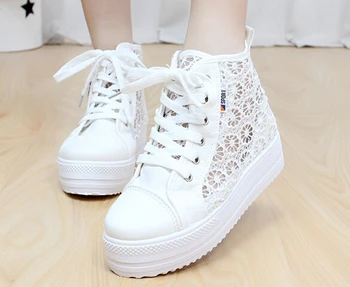 Sweet Lace High Top Sneakers Women Summer Women Shoes Sexy Hollow Out Platform Ladies Shoes White Black Woman shoesWSH581
Sweet Lace High Top Sneakers Women Summer Women Shoes Sexy Hollow Out Platform Ladies Shoes White Black Woman shoesWSH581