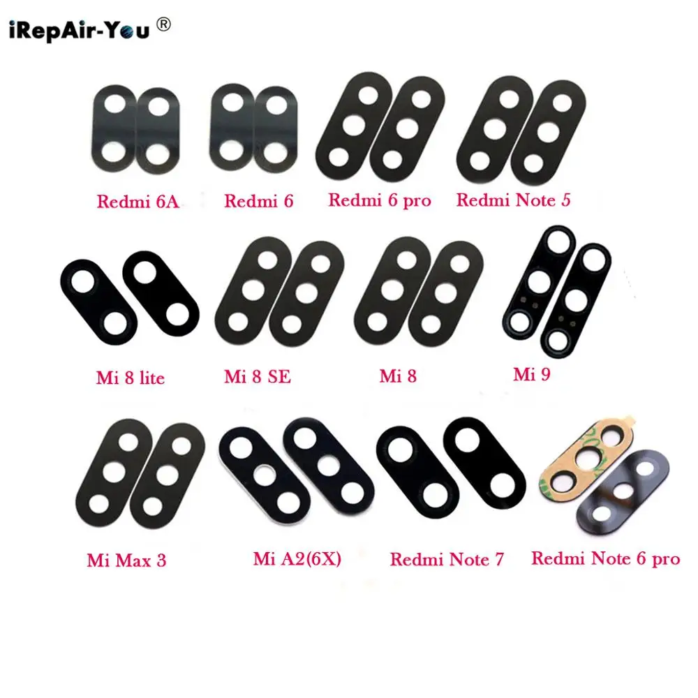 2PCS Rear Back Camera Lens Glass Cover Replacement For Xiaomi Mi 8 Lite 9 SE Mix 2S Max 3 Redmi Note 5 6 7 Pro 6A With Adhesive
2PCS Rear Back Camera Lens Glass Cover Replacement For Xiaomi Mi 8 Lite 9 SE Mix 2S Max 3 Redmi Note 5 6 7 Pro 6A With Adhesive