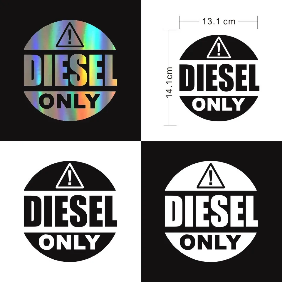 Cunymagos Warning Mark DIESEL ONLY Car Sticker Creative Vinyl Decoration Car Styling Fashion Body Car Decal Sticker Funny 13.114.1CM (2)
