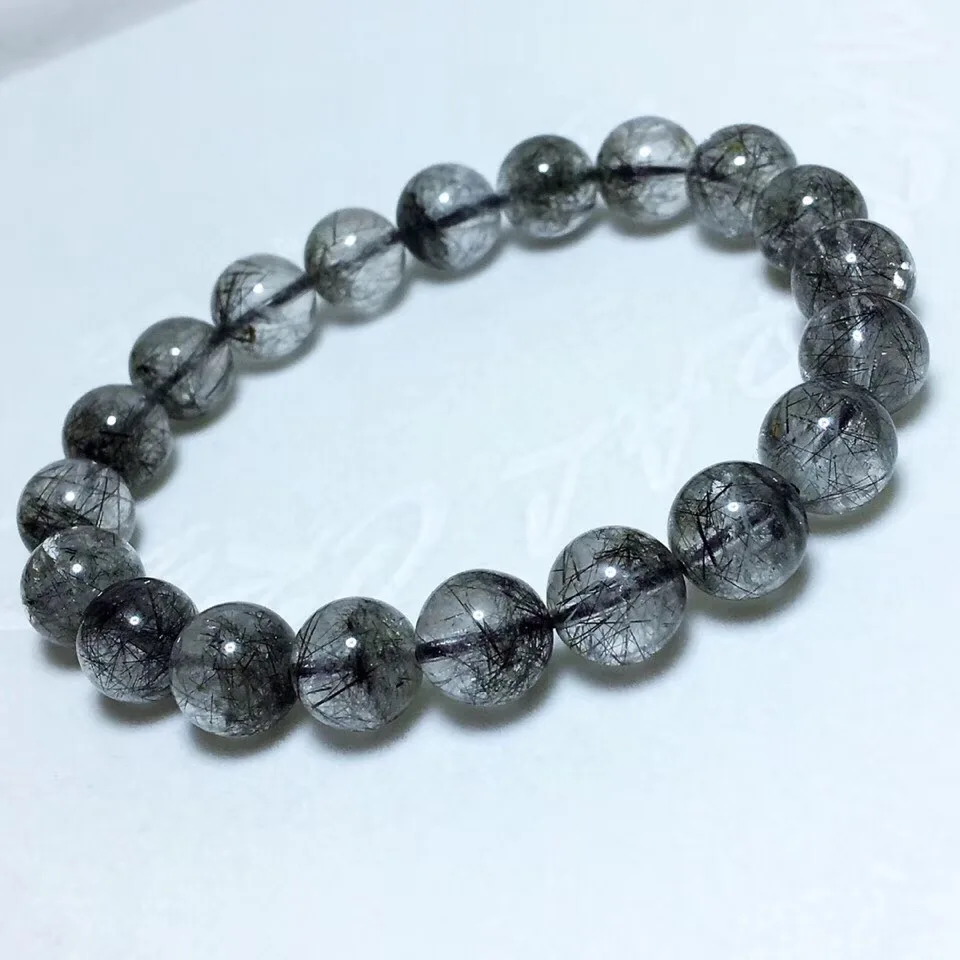 9.5mm Natural Black Hair Rutilated Quartz Bracelet Women Men Love New Gift Crystal Gemstone Stretch Fashion Round Beads Jewelry
9.5mm Natural Black Hair Rutilated Quartz Bracelet Women Men Love New Gift Crystal Gemstone Stretch Fashion Round Beads Jewelry