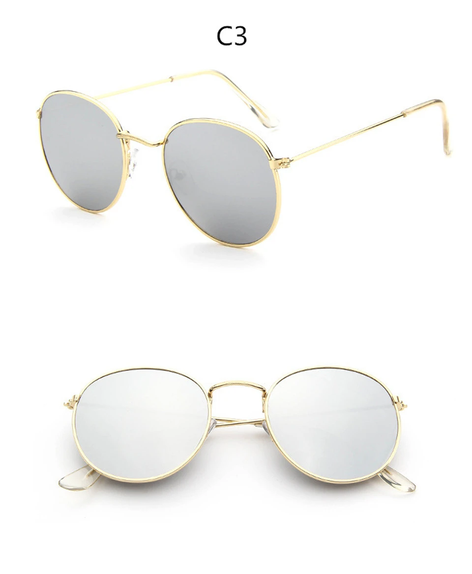 2018 Luxury Mirror Sunglasses WomenMen Brand Designer Glasses Lady Round Sun Glasses Beat Oculos De Sol Gafas (6)