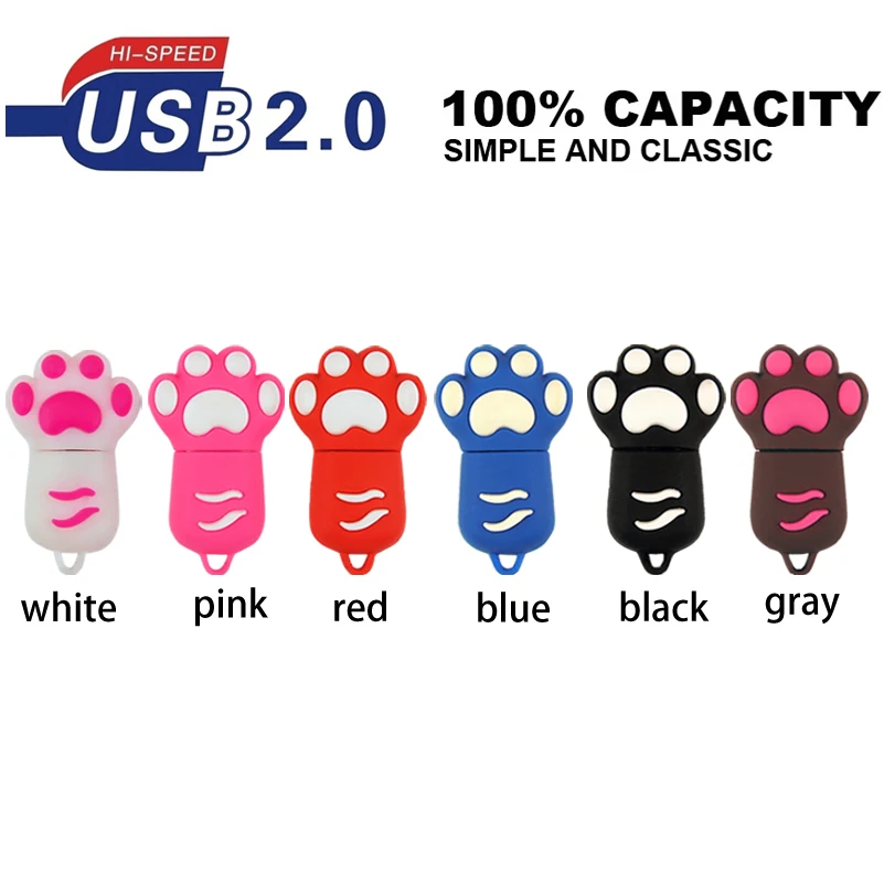 Super Cute Cat claw Cartoon USB Stick Colorful Cle USB Flash Pen Drive 32GB 64GB Pendrive USB 2.0 for Kids Gift Memoria USB
Super Cute Cat claw Cartoon USB Stick Colorful Cle USB Flash Pen Drive 32GB 64GB Pendrive USB 2.0 for Kids Gift Memoria USB