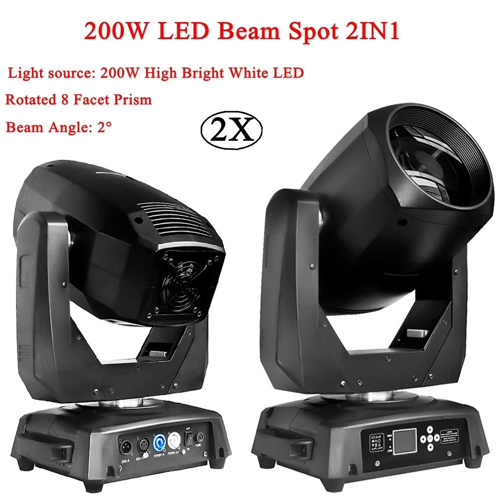 2pcs/Lot Professional DMX Beam Spot 2in1 LED Moving Head Light 8 Facet Prism LED Spot Moving Head Dj Disco Stage Party Lights
2pcs/Lot Professional DMX Beam Spot 2in1 LED Moving Head Light 8 Facet Prism LED Spot Moving Head Dj Disco Stage Party Lights