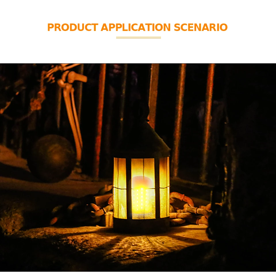 99 LEDs E27 Flame Lamps 9W 85-265V 4 Modes Ampoule LED Flame Effect Light Bulb Flickering Emulation Fire Light YellowBlue Flame (6)