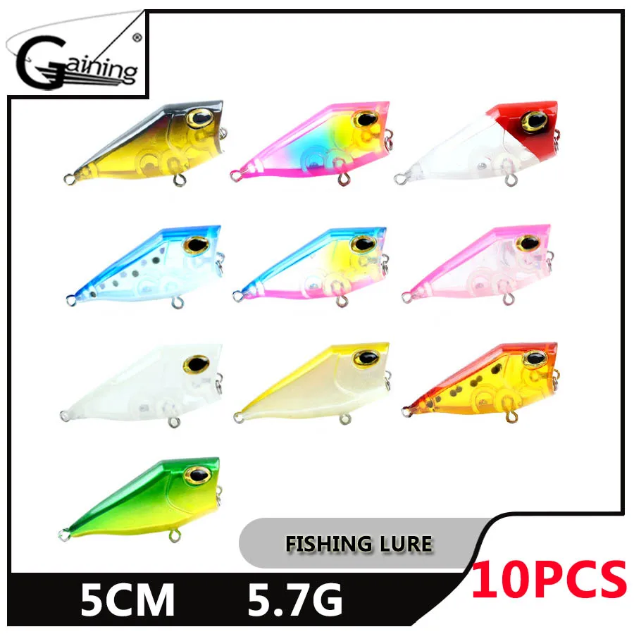10Pcs/lot Mini Popper Fishing Lures Hard Bait 10 Colors 3D Eye Popper 5cm 5.7g Floating Topwater Baits Swimbait Artificial Bait
10Pcs/lot Mini Popper Fishing Lures Hard Bait 10 Colors 3D Eye Popper 5cm 5.7g Floating Topwater Baits Swimbait Artificial Bait