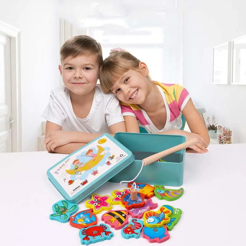 Children Educational Toy Iron Box Fishing Wooden Game Set Novelty Toys Cognition Magnetic Toys Set Kids Gifts Toy
Children Educational Toy Iron Box Fishing Wooden Game Set Novelty Toys Cognition Magnetic Toys Set Kids Gifts Toy