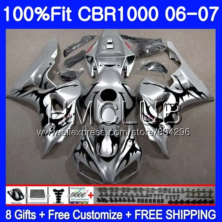 Injection Body For HONDA CBR 1000 RR 06 07 CBR 1000RR 71HM.7 CBR1000RR 06 07 CBR1000 RR 2006 2007 OEM Fairing kit Black silvery
Injection Body For HONDA CBR 1000 RR 06 07 CBR 1000RR 71HM.7 CBR1000RR 06 07 CBR1000 RR 2006 2007 OEM Fairing kit Black silvery